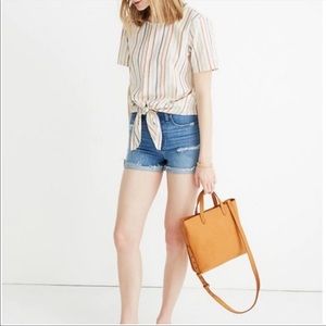 Madewell Ziptop Small Crossbody Transport Tote